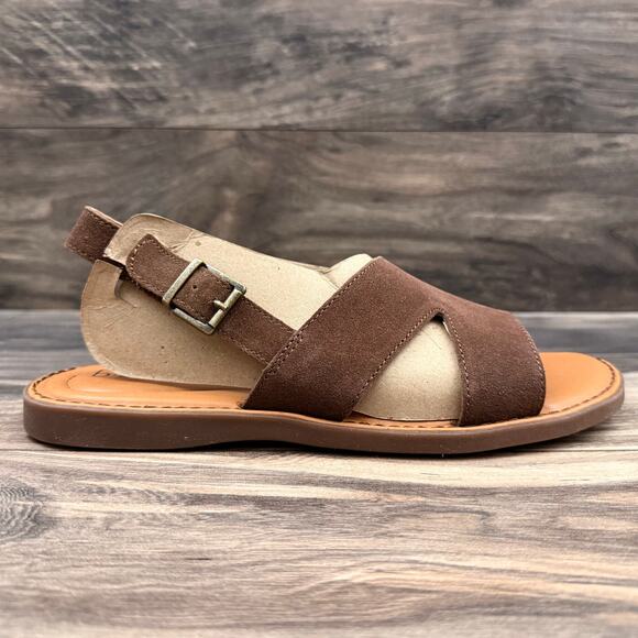 NIB BOC BORN Didi 8M 38-39 Brown Suede Slingback Flat Comfort Sandal - Picture 4 of 10